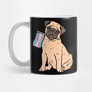 Pug Dog Transgender Flag Trans Pride Lgbt Animal Lover Mug